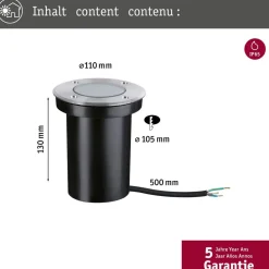 LED-terassivalaisin, IP65, 110mm, 2200K, rst