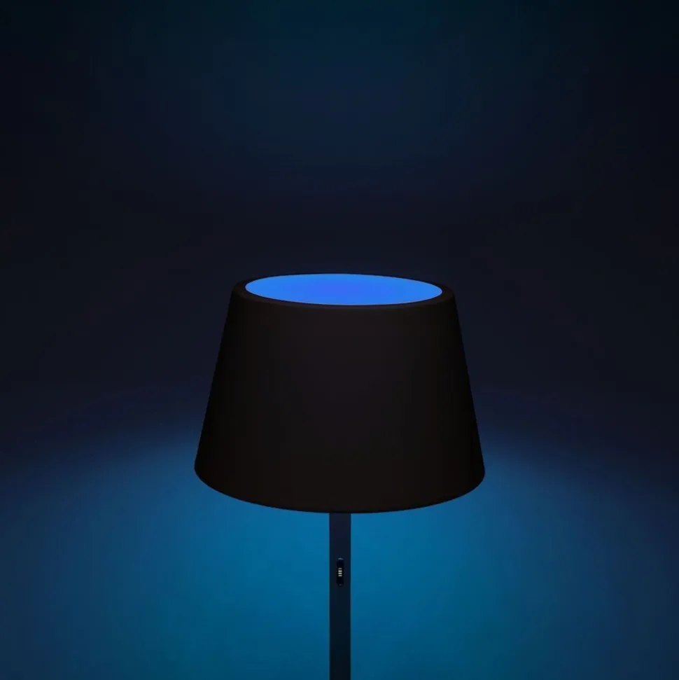 LED-terassivalaisin Konstsmide Lounge Pomezia 7824-750, ladattava, musta