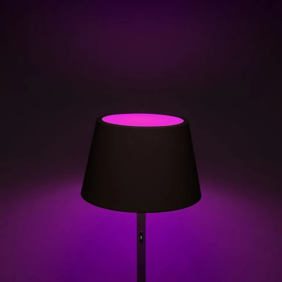 LED-terassivalaisin Konstsmide Lounge Pomezia 7824-750, ladattava, musta