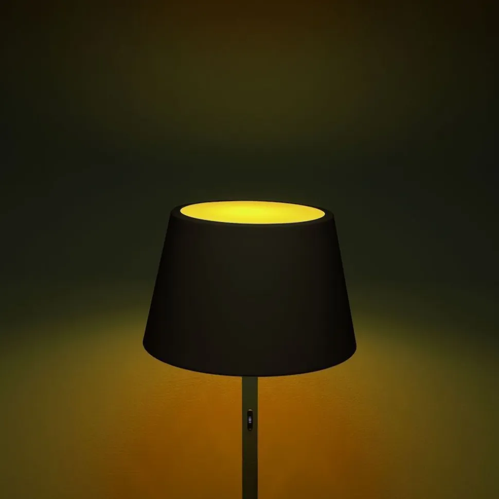 LED-terassivalaisin Konstsmide Lounge Pomezia 7824-750, ladattava, musta