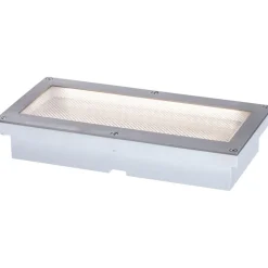 LED-terassivalaisin liiketunnistimella Paulmann Brick, IP67, 20x10cm, 3000K, alumiini