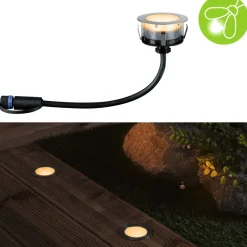 LED-terassivalaisin Paulmann Plug & Shine Floor, IP67, 2200K, 2W, hopea