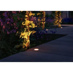 LED-terassivalaisin Paulmann Plug & Shine Floor, IP67, 2200K, 2W, hopea