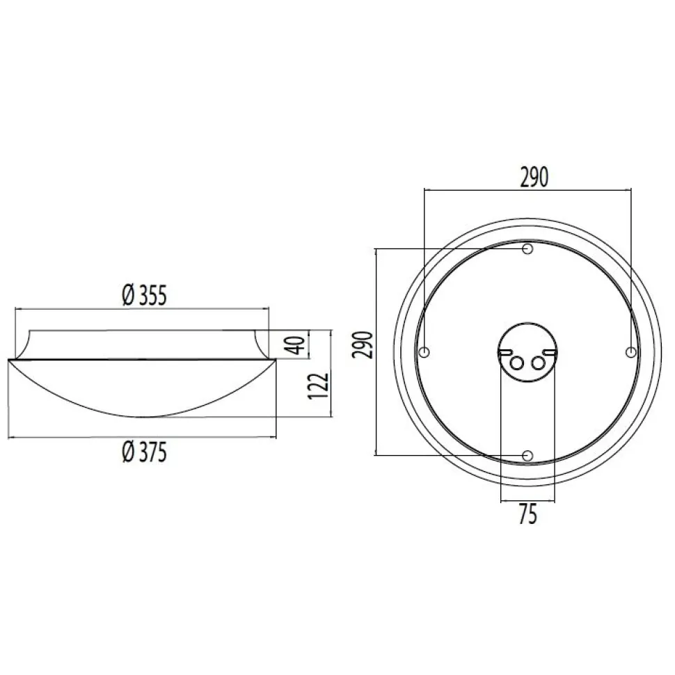 LED-tunnistinvalaisin Aluno LR375LED IP54 LED 13W/840 RAD