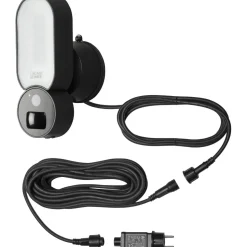 LED-tunnistinvalaisin Konstsmide Smartlight kameralla musta