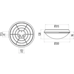 LED-tunnistinvalaisin Titan ATR100LED IP44 18W/840 RAD