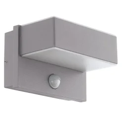 LED-tunnistinvalaisin Eglo Azzinano 2x5.6W 185x115x125 mm IP44 hämäräkytkimellä hopea/valkoinen
