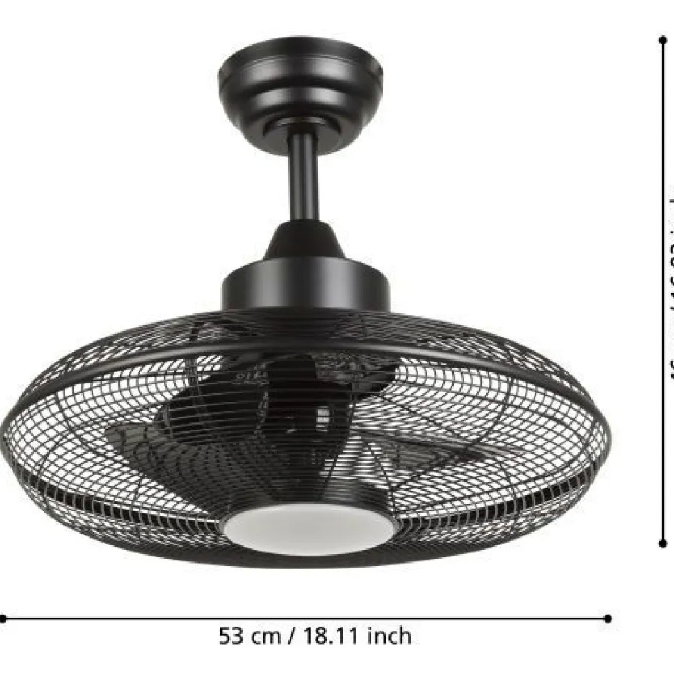 LED-tuuletinvalaisin Eglo Igeldo, musta