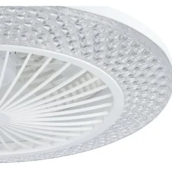 LED-tuuletinvalaisin Eglo Malinska, valkoinen