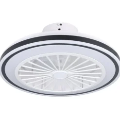 LED-tuuletinvalaisin Eglo Almeria, valkoinen/musta