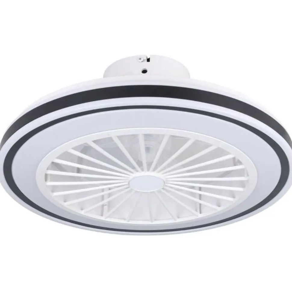 LED-tuuletinvalaisin Eglo Almeria, valkoinen/musta