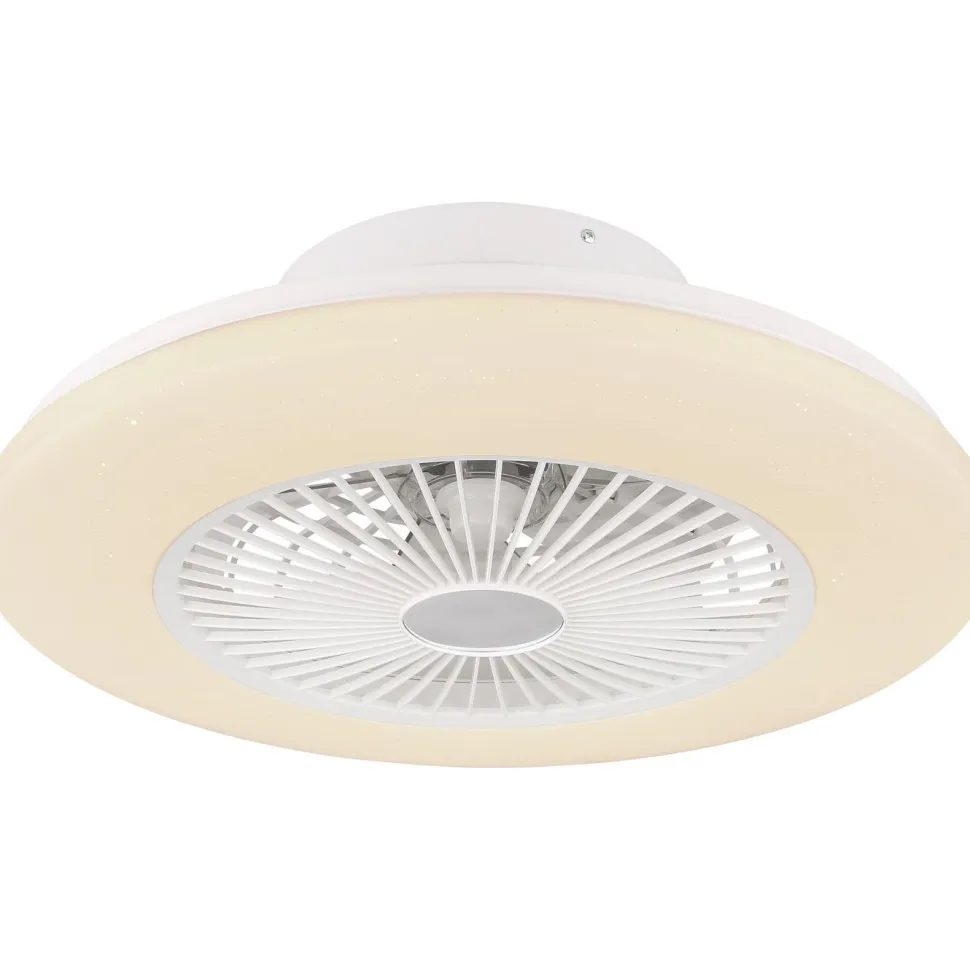 LED-tuuletinvalaisin Globo Travo Ø50cm, 3000-6500K, musta