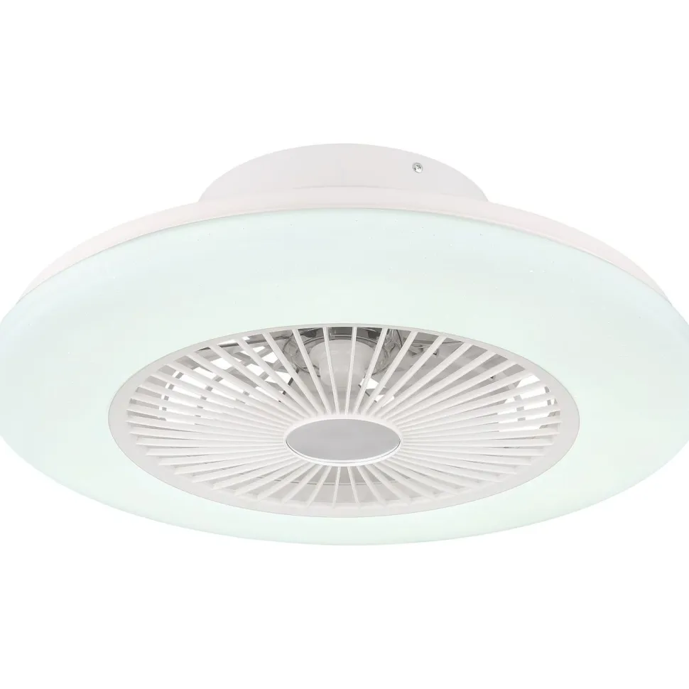LED-tuuletinvalaisin Globo Travo Ø50cm, 3000-6500K, musta