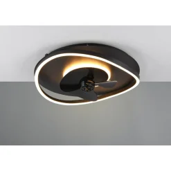 LED-tuuletinvalaisin Trio Sortland, mattamusta