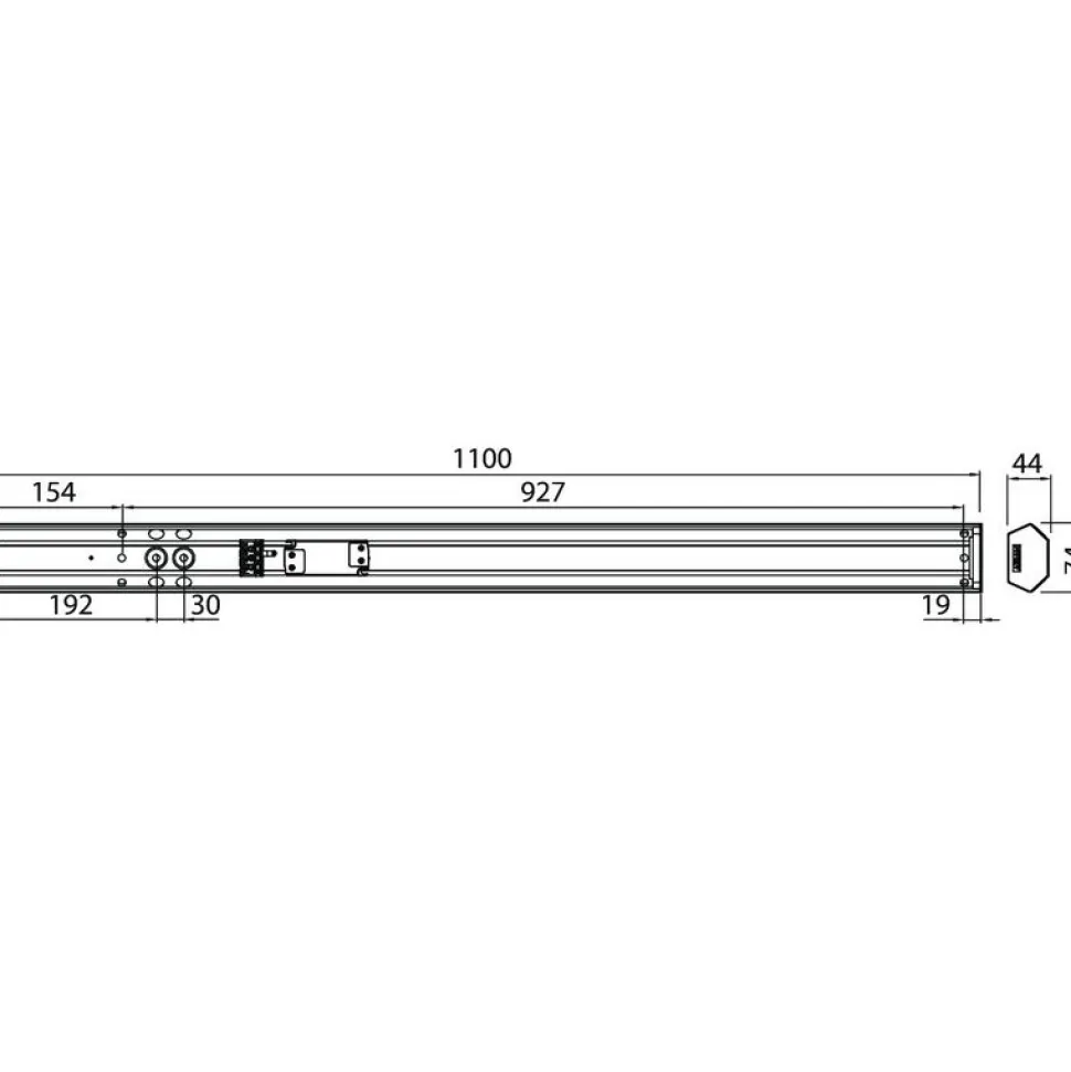 LED-työpistevalaisin Airam Handy 1100 14 W/830/840 1100x74 mm IP21 valkoinen/opaali