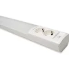 LED-työpistevalaisin Ensto Ami AL122L450 6W/830/840 452mm 2-osainen pistorasia+kytkin valkoinen