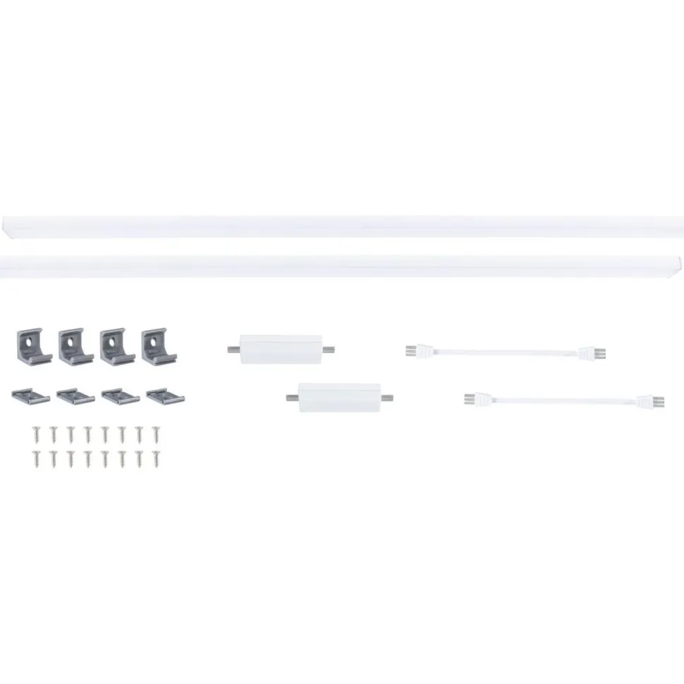 LED-työpistevalaisin jatkosarja Paulmann Inline 350x26mm 3000K 4W 350lm himmennettävä liiketunnistin mattavalkoinen, 2kpl/pkt
