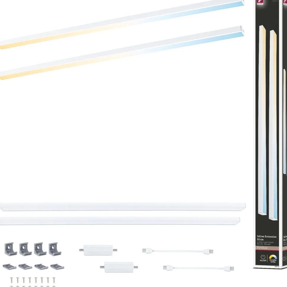 LED-työpistevalaisin jatkosarja Paulmann Inline 350x26mm 2700-6500K 4W 350lm liiketunnistin mattavalkoinen, 2kpl/pkt