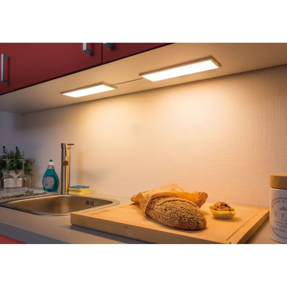 LED-työpistevalaisin Paulmann Ace, 30x10cm, 520lm, 2700K, liitosjohdolla ja muuntajalla, himmennettävä, valkoinen