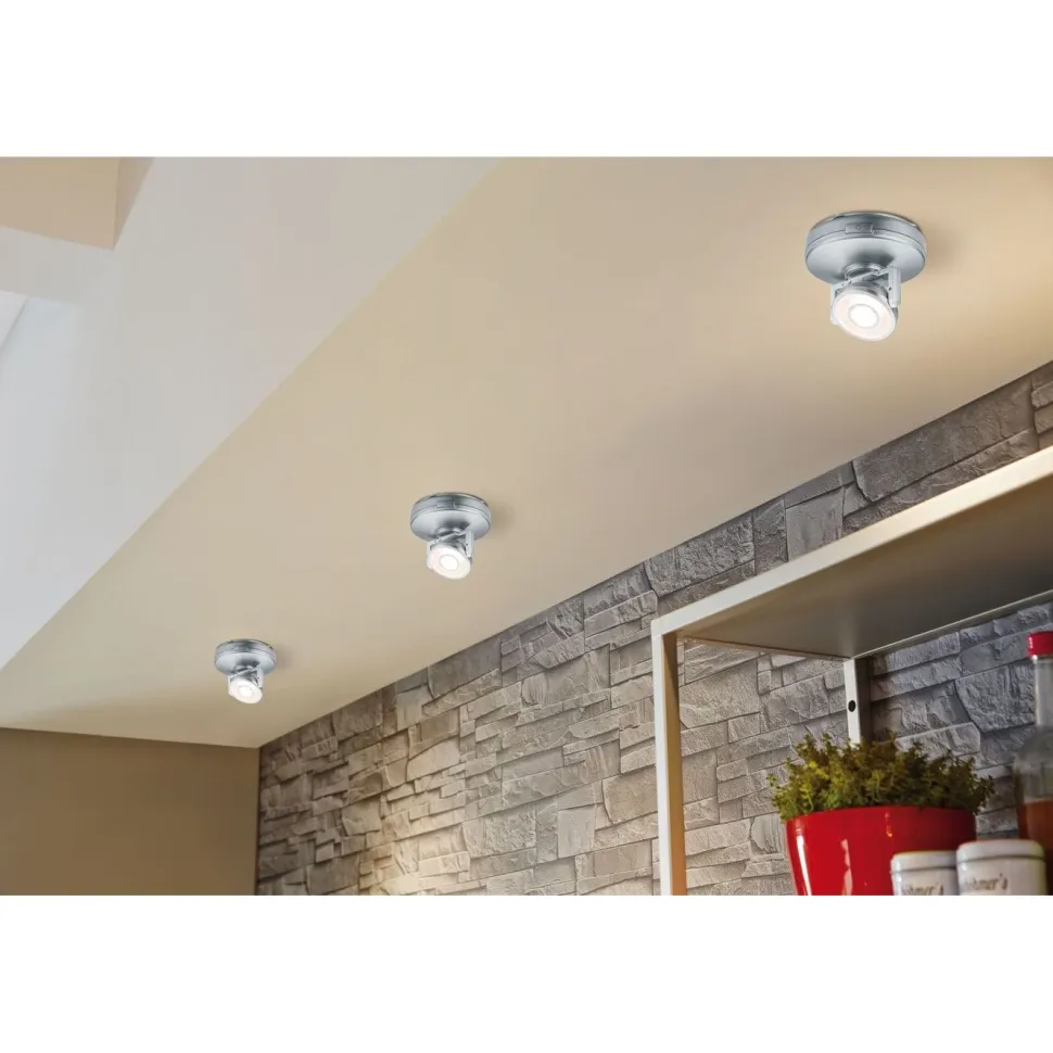 LED-työpistevalaisin Paulmann Batterie Rotate, 92mm, 66lm, 3000K, himmennettävä, mattakromi