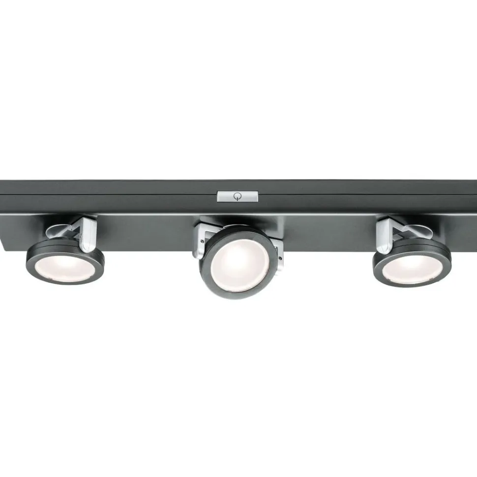 LED-työpistevalaisin Paulmann Batterie Rotate, 31x6cm, 3x18lm, 3000K, himmennettävä, antrasiitti