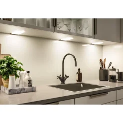 LED-työpistevalaisin Paulmann Bredo 80x190mm liiketunnistin 4000K 2.5W 180lm musta, 3kpl/pkt