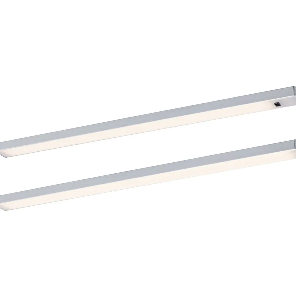 LED-työpistevalaisin Paulmann Inline 350x26mm 3000K 4W 350lm himmennettävä liiketunnistin aloitussarja mattakromi, 2kpl/pkt
