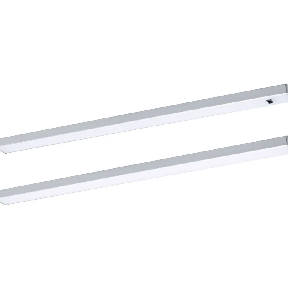 LED-työpistevalaisin Paulmann Inline 350x26mm 3000K 4W 350lm himmennettävä liiketunnistin aloitussarja mattakromi, 2kpl/pkt