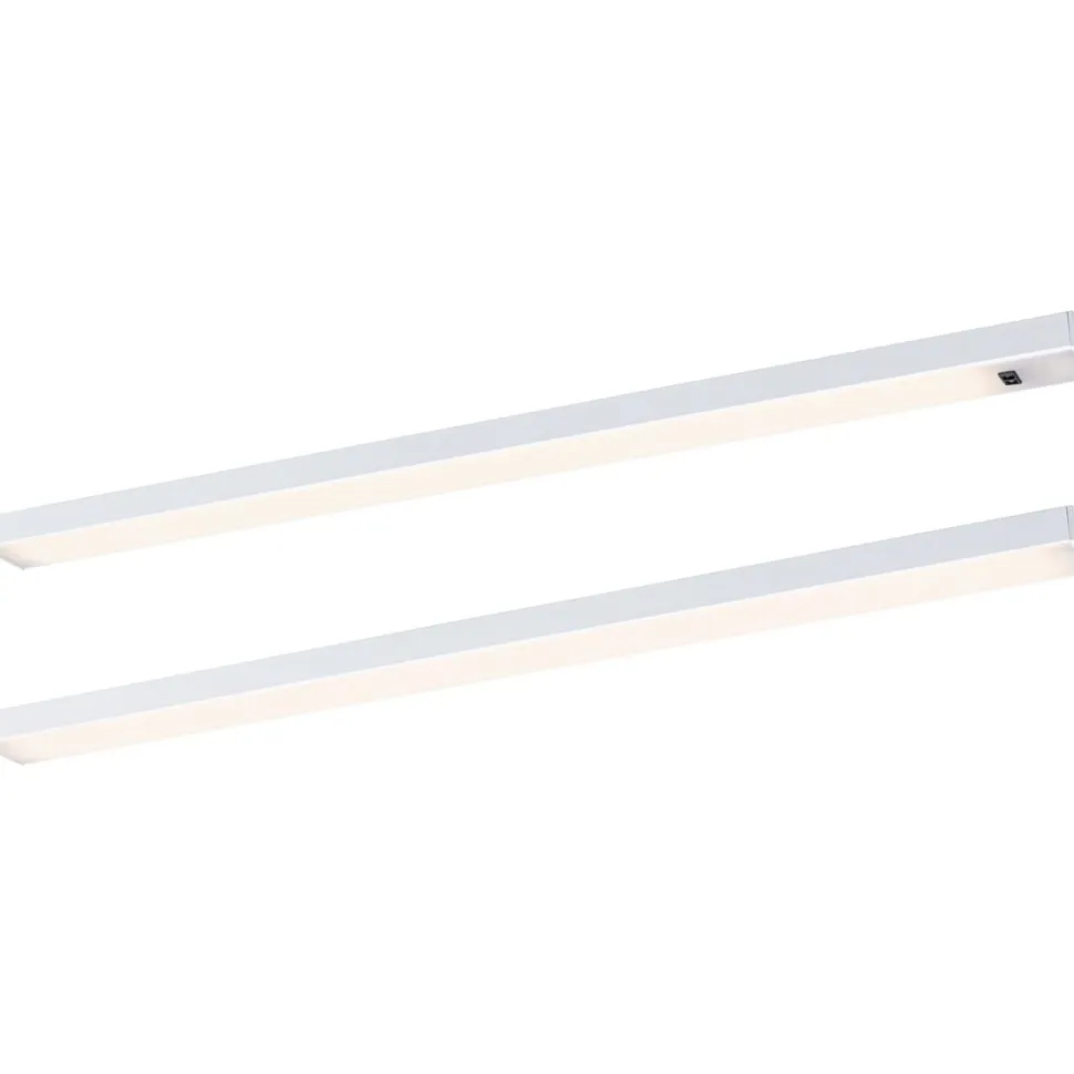 LED-työpistevalaisin Paulmann Inline 350x26mm 3000K 4W 350lm himmennettävä liiketunnistin aloitussarja mattakromi, 2kpl/pkt