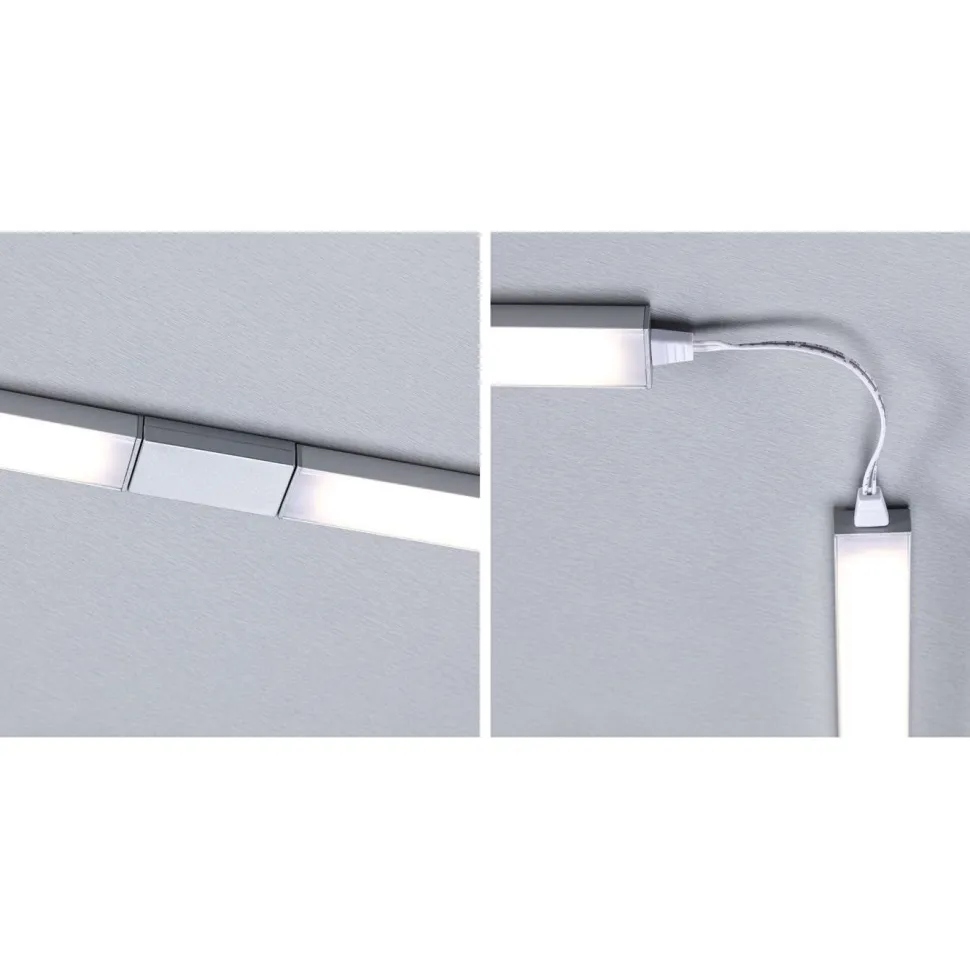 LED-työpistevalaisin Paulmann Inline 350x26mm 3000K 4W 350lm himmennettävä liiketunnistin aloitussarja mattakromi, 2kpl/pkt