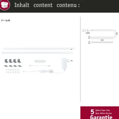 LED-työpistevalaisin Paulmann Inline 350x26mm 2700-6500K 4W 350lm liiketunnistin aloitussarja mattavalkoinen, 2kpl/pkt