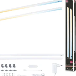 LED-työpistevalaisin Paulmann Inline 350x26mm 2700-6500K 4W 350lm liiketunnistin aloitussarja mattavalkoinen, 2kpl/pkt