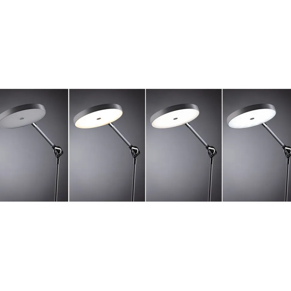 LED-työpöytävalaisin Paulmann Numis, 44cm, 1000lm, 11W, säädettävä värilämpötila, hopea