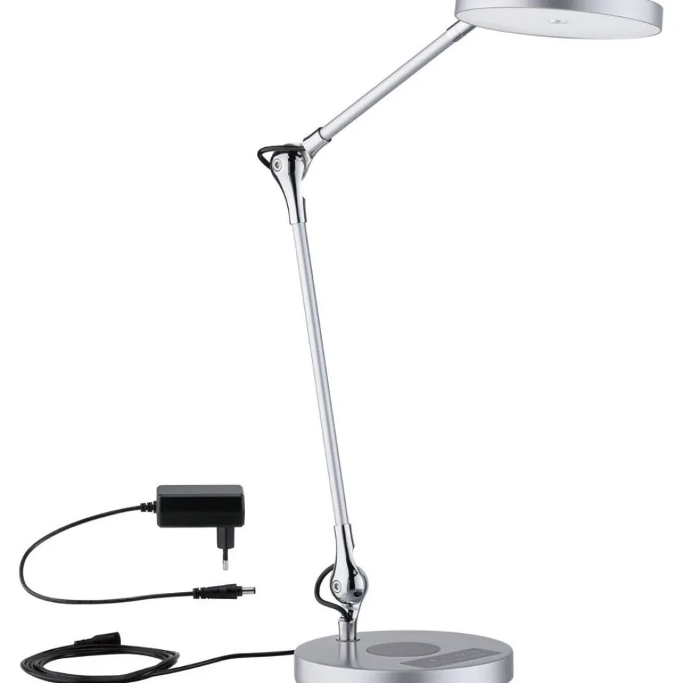 LED-työpöytävalaisin Paulmann Numis, 44cm, 1000lm, 11W, säädettävä värilämpötila, hopea