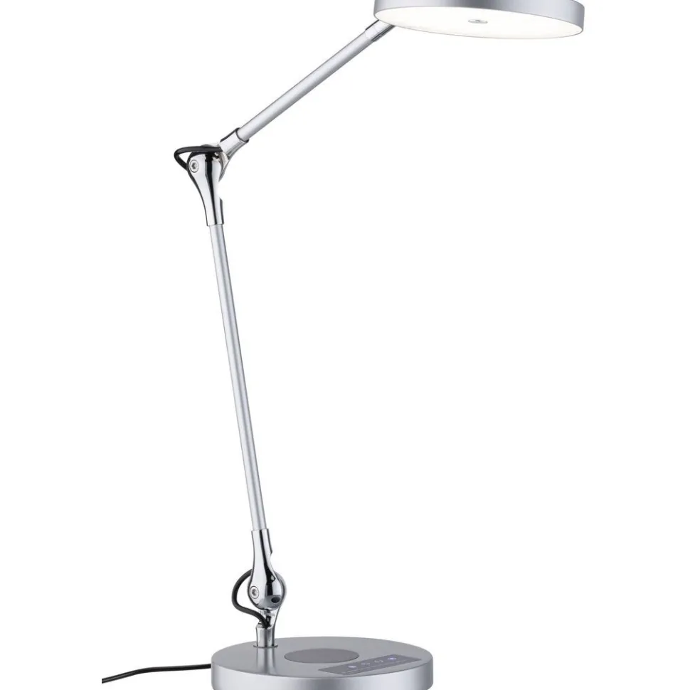 LED-työpöytävalaisin Paulmann Numis, 44cm, 1000lm, 11W, säädettävä värilämpötila, hopea