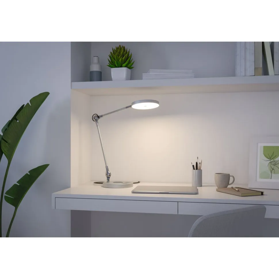LED-työpöytävalaisin Paulmann Numis, 44cm, 1000lm, 11W, säädettävä värilämpötila, hopea