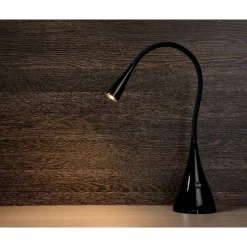 LED-työpöytävalaisin Lucide Zozy Ø11,5x70cm 3W himmennettävä musta