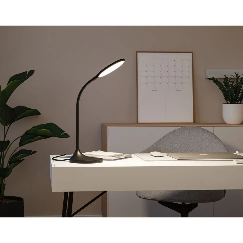 LED-työpöytävalaisin Paulmann Mejan, 60.4cm, 4000K, 1200lm, 15W, mattavalkoinen