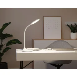 LED-työpöytävalaisin Paulmann Mejan, 60.4cm, 4000K, 1200lm, 15W, mattavalkoinen