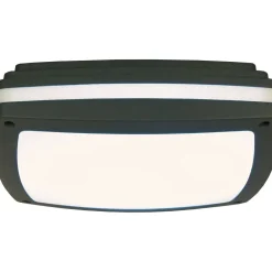 LED-ulkokattoplafondi Aneta Lighting Quadro 30x30 cm IP54 tummanharmaa/valkoinen