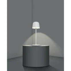 LED-ulkopöytävalaisin Eglo Mannera, ladattava, ruskea