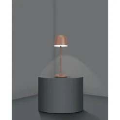 LED-ulkopöytävalaisin Eglo Mannera, ladattava, ruskea