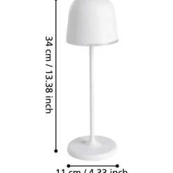 LED-ulkopöytävalaisin Eglo Mannera, ladattava, ruskea