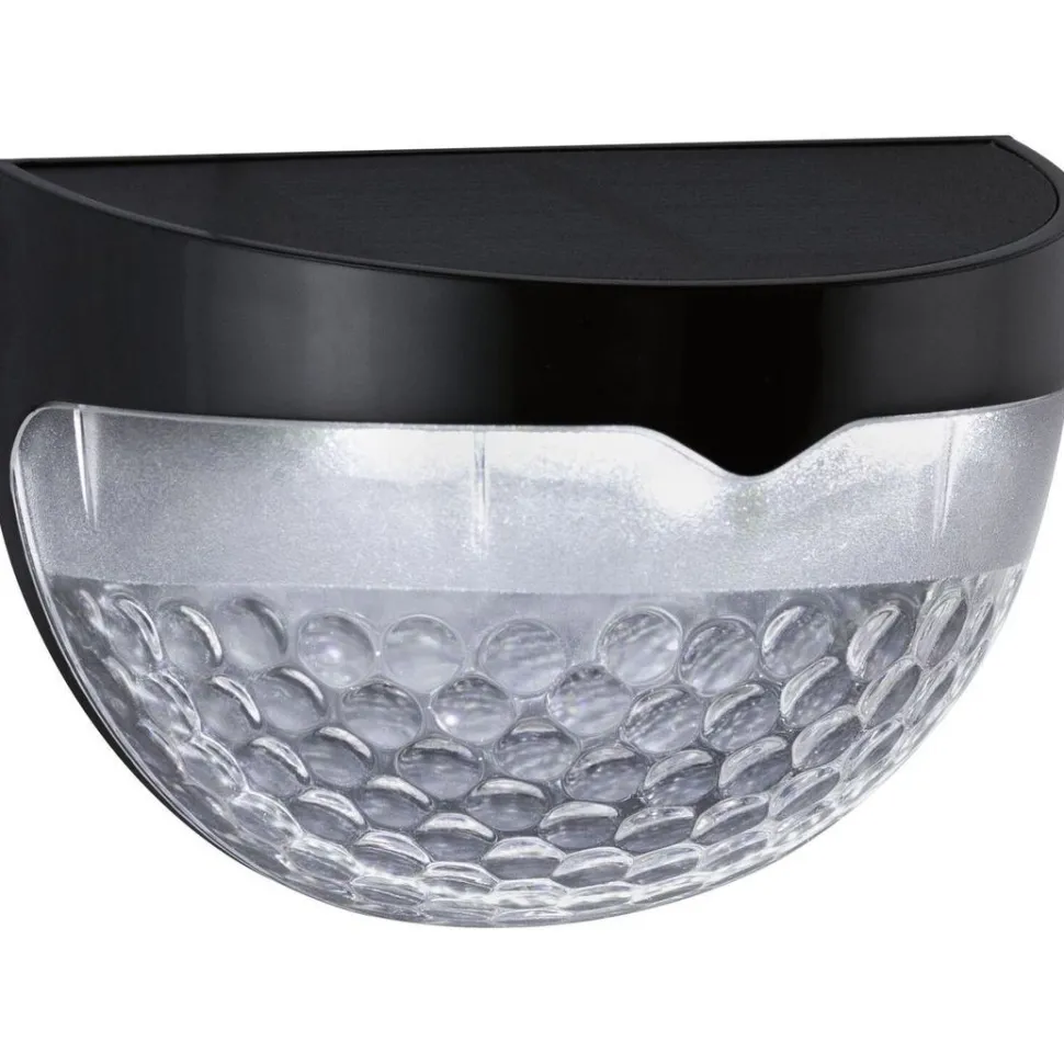 LED-ulkoseinävalaisin aurinkokennolla Paulmann Mimmo, IP44, 6500K, musta
