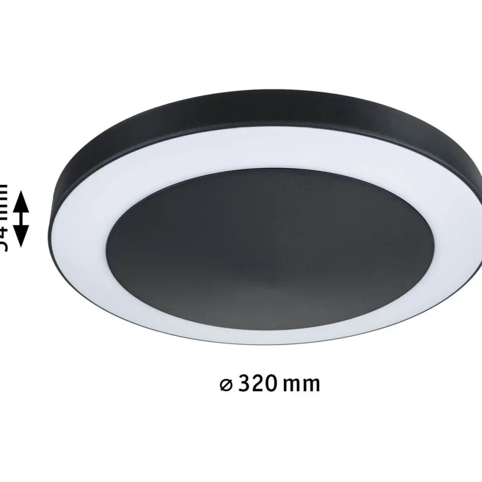 LED-ulkoseinävalaisin liike- ja hämärätunnistimella Paulmann Circula, Smart Home Zigbee 3.0, IP44, 32cm, antrasiitti