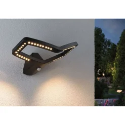 LED-ulkoseinävalaisin Paulmann Alara Smart Home Zigbee 3.0 375x270mm hämäräohjattu liiketunnistin IR RGBW+ 10W 450lm antrasiitti