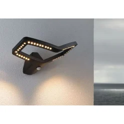 LED-ulkoseinävalaisin Paulmann Alara 375x270mm 3000K 10W 450lm hämäräohjattu liiketunnistin IR antrasiitti