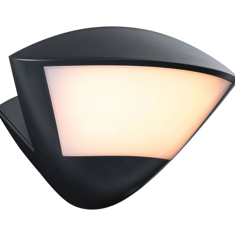 LED-ulkoseinävalaisin Paulmann Skyla Smart Home Zigbee 3.0 226x164mm 2200K-3000K 10W 840lm hämäräohjattu liiketunnistin IR antrasiitti