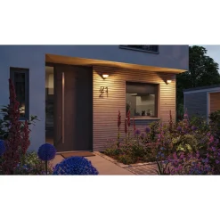 LED-ulkoseinävalaisin Paulmann Skyla Smart Home Zigbee 3.0 226x164mm 2200K-3000K 10W 840lm hämäräohjattu liiketunnistin IR antrasiitti