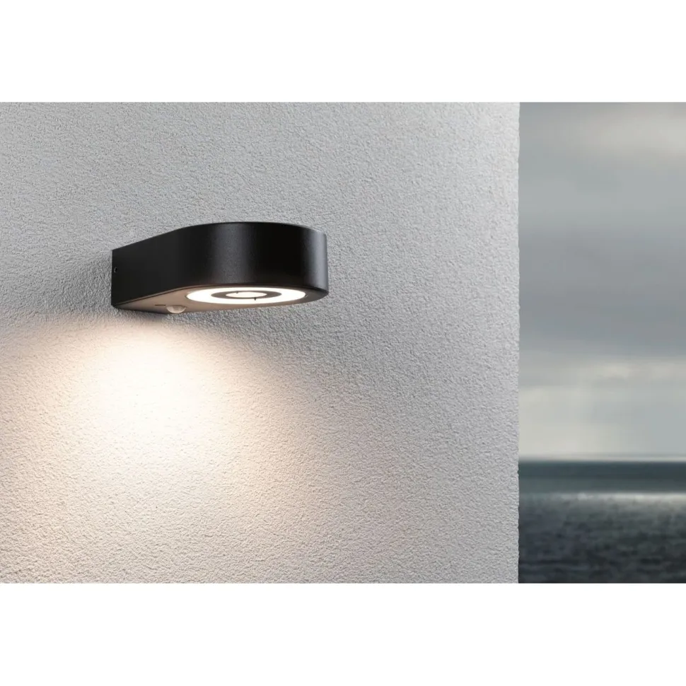 LED-ulkoseinävalaisin Paulmann Silma 65x186mm 3000K 5.5/0.7W 600lm hämäräohjattu liiketunnistin IR antrasiitti